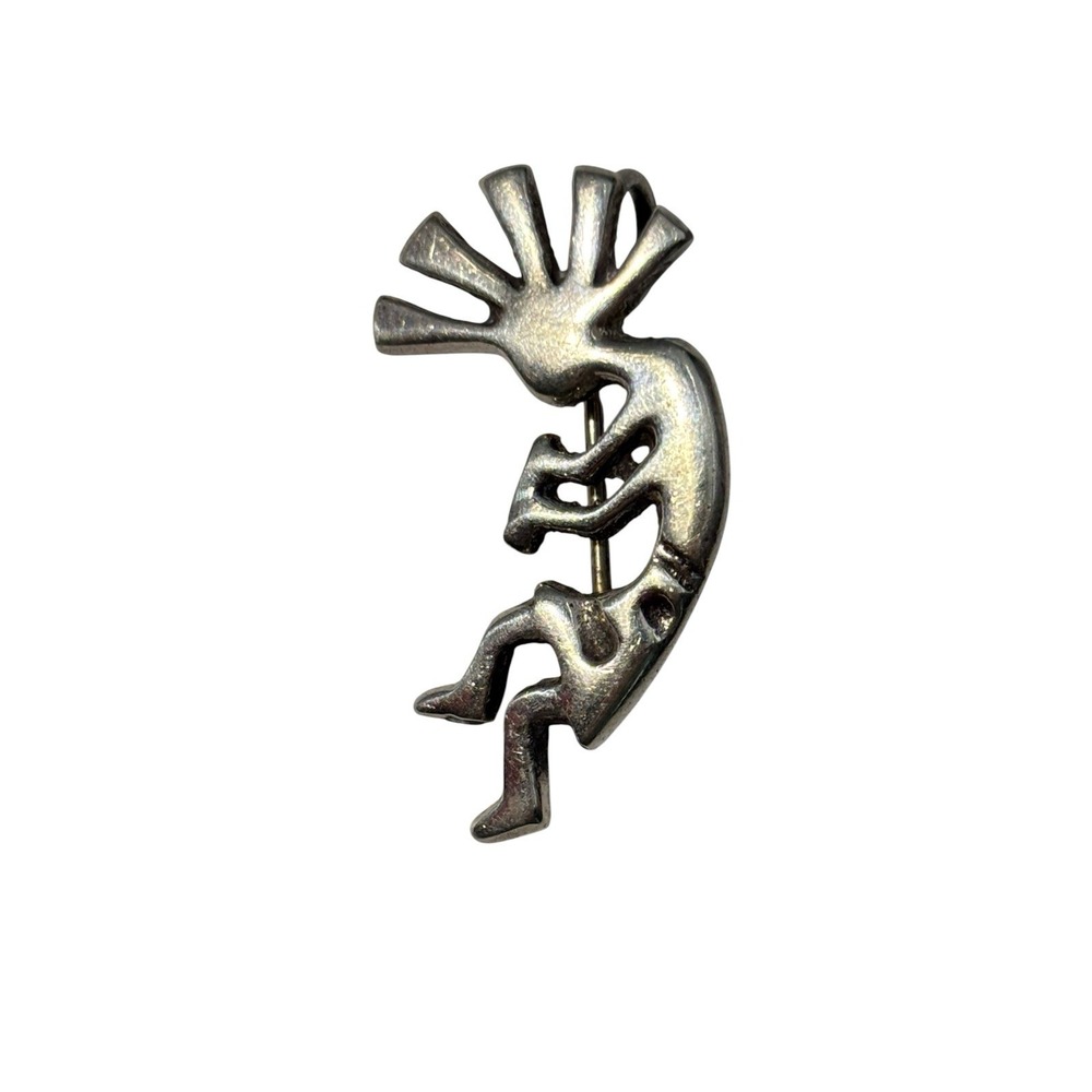 Vintage Sterling Silver TS Tom Singer Navajo Kokopelli SouthWestern Brooch Pin